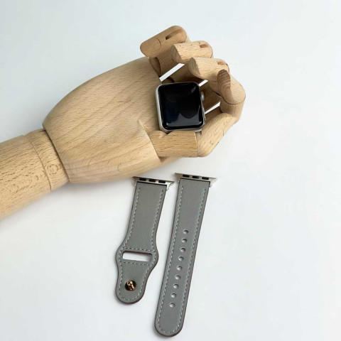 Кожаный ремешок Leather Rivet Clasp для Apple Watch 38/40/41mm Pebble Кожаный ремешок Leather Rivet Clasp для Apple Watch 38/40/41mm Pebble